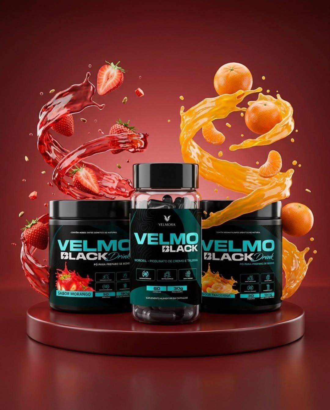 Velmo Black Drink e Cápsulas